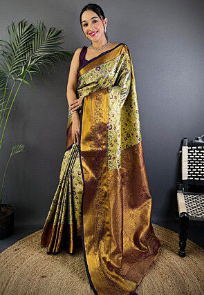 Dharmavaram Saree in Golden