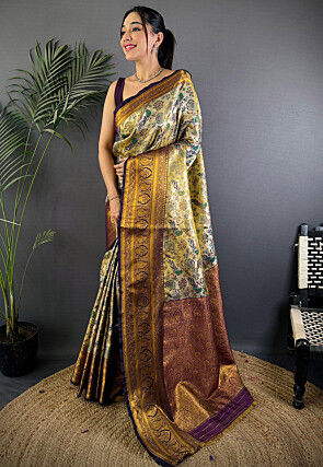 Dharmavaram Saree in Golden