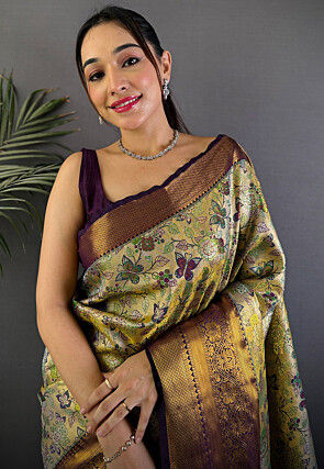 Dharmavaram Saree in Green