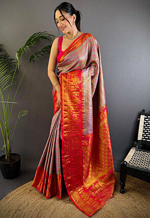 Dharmavaram Saree in Multicolor