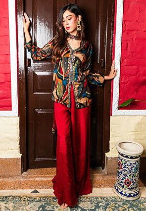 Black salwar suit with colourful dupatta online