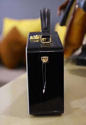 Digital Printed Acrylic Square Clutch Bag in White