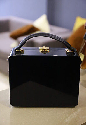 Digital Printed Acrylic Square Clutch Bag in White