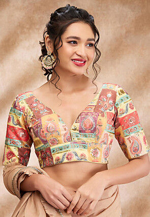 Designer yellow blouse sales