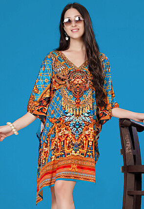 Page 3 | Blue - Abstract Print - Indo-Western Dresses: Buy Indo-Western  Outfits for Women Online | Utsav Fashion