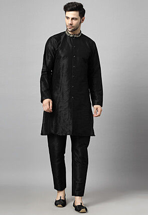 Digital Printed Art Silk Sherwani in Multicolor