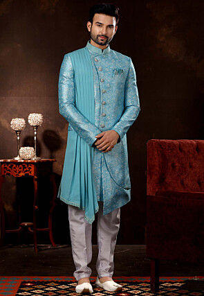 Blue Designer Ethnic Wear for Men Buy Latest Indian Outfits for Men Online Utsav Fashion