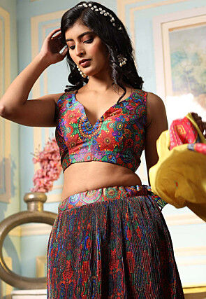 multicolor designer lehenga