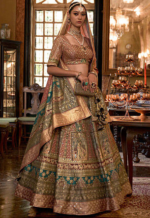 Buy Red Rajasthani Bridal Lehenga For Women Online - Frontierraas