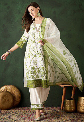 White silk churidar outlet