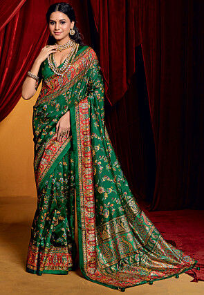 Printed Art Silk Saree main image 0