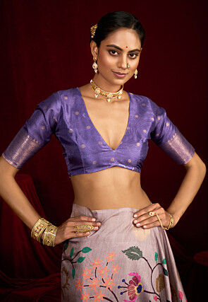 Digital Printed Art Silk Saree in Grey