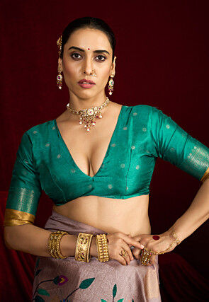 Digital Printed Art Silk Saree in Grey