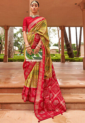 RED PATOLA SILK TRENDY SAREE - Mr & Mrs Creation - 4235322