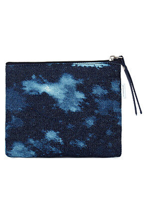 Digital Printed Canvas Coin Pouch in Blue