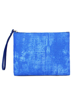 Digital Printed Canvas Coin Pouch in Blue