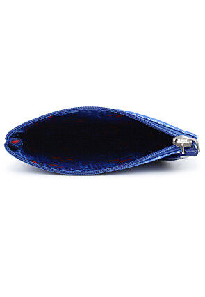 Digital Printed Canvas Coin Pouch in Blue