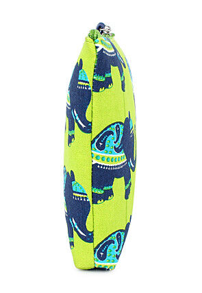 Digital Printed Canvas Coin Pouch in Light Green