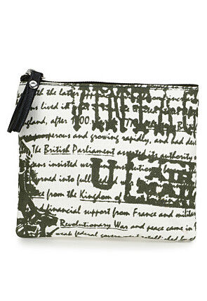 Digital Printed Canvas Coin Pouch in White