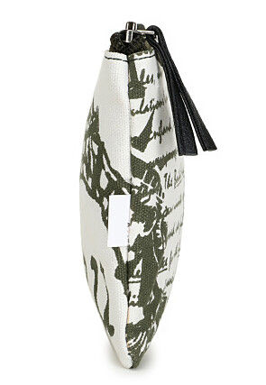 Digital Printed Canvas Coin Pouch in White