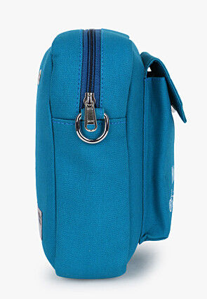 Digital Printed Canvas Mobile Pouch in Blue