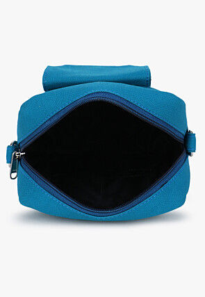 Digital Printed Canvas Mobile Pouch in Blue
