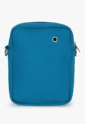 Digital Printed Canvas Mobile Pouch in Blue