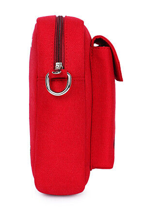 Digital Printed Canvas Mobile Pouch in Red