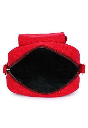 Digital Printed Canvas Mobile Pouch in Red