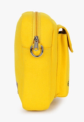 Digital Printed Canvas Mobile Pouch in Yellow
