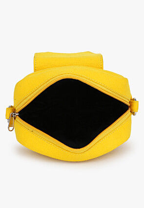 Digital Printed Canvas Mobile Pouch in Yellow