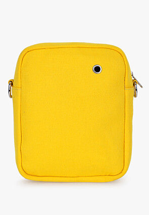 Digital Printed Canvas Mobile Pouch in Yellow