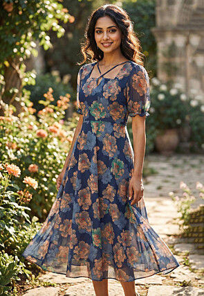 western chiffon dresses Chiffon Western Wear