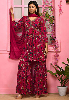 Indian Party Wear Rayon Salwar Suit Beautiful Gotapatti Design Kurta Pant  Set | eBay