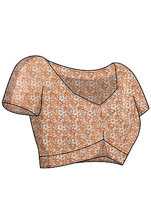 Digital Printed Chiffon Saree in Beige