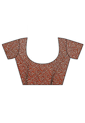 Digital Printed Chiffon Saree in Black