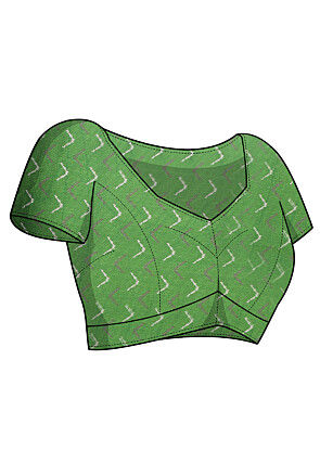 Digital Printed Chiffon Saree in Blue