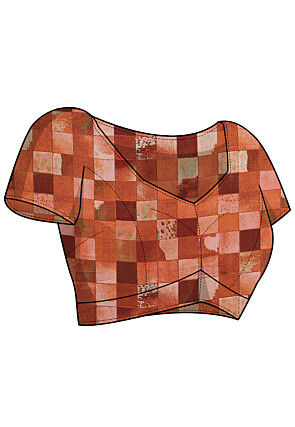 Digital Printed Chiffon Saree in Light Yellow