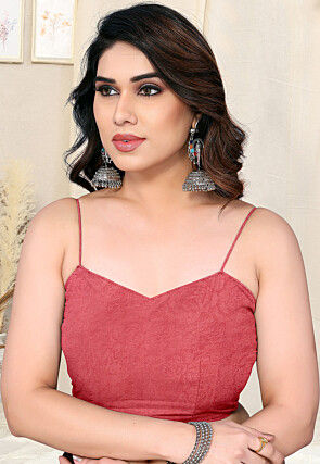 Digital Printed Chiffon Saree in Pink