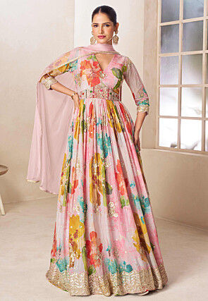 sachin and babi light blue dress Women's Chiffon Floral Dresses main image 0