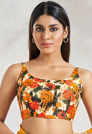 Digital Printed Cotton Blouse in Multicolor