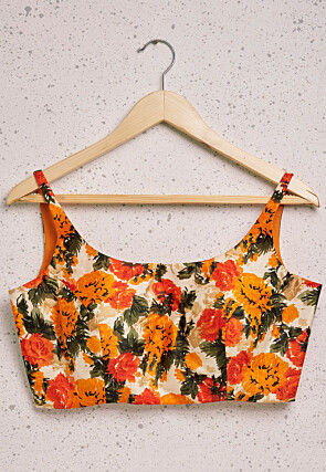 Digital Printed Cotton Blouse in Multicolor