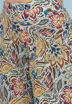 Digital Printed Cotton Co Ord Set in Multicolor