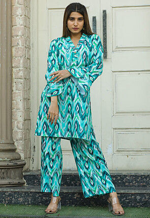How to Style Printed Pants / Turquoise and Teale
