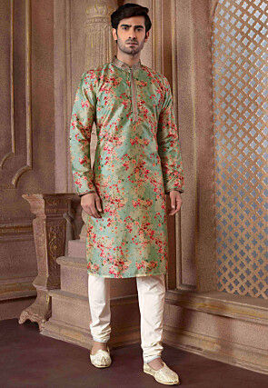 Mens floral kurta pajama outlet