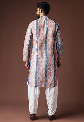 Digital Printed Cotton Kurta Set in Multicolor