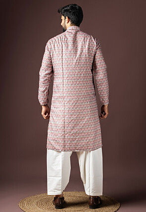 Digital Printed Cotton Kurta Set in Multicolor