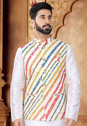 Printed nehru jacket for mens shop