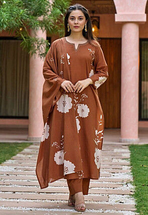 Brown - Pakistani - Salwar Kameez: Buy Designer Indian Suits for Women  Online | Utsav Fashion