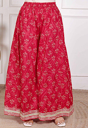 Digital Printed Cotton Pakistani Suit in Red